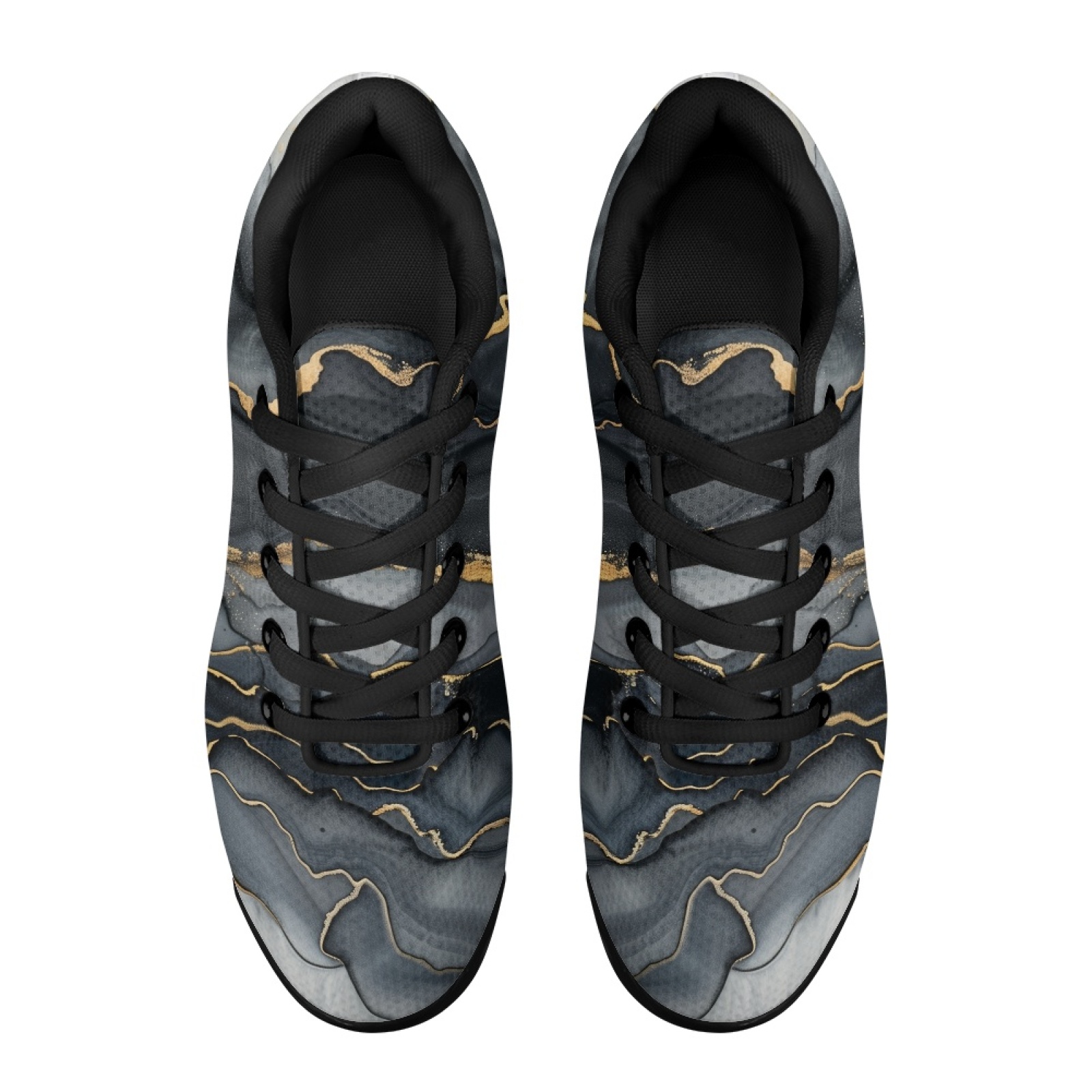 PENSTROLL Black Gold Marble Ai - Air Cushion Jogger Shoes Men ulasan dan harga